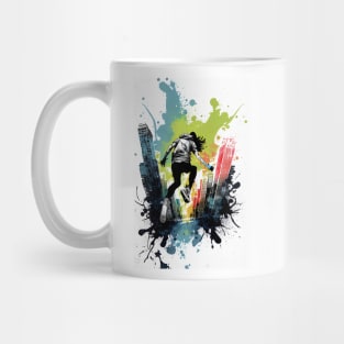 Urban Parkourist Spray Painting Mug